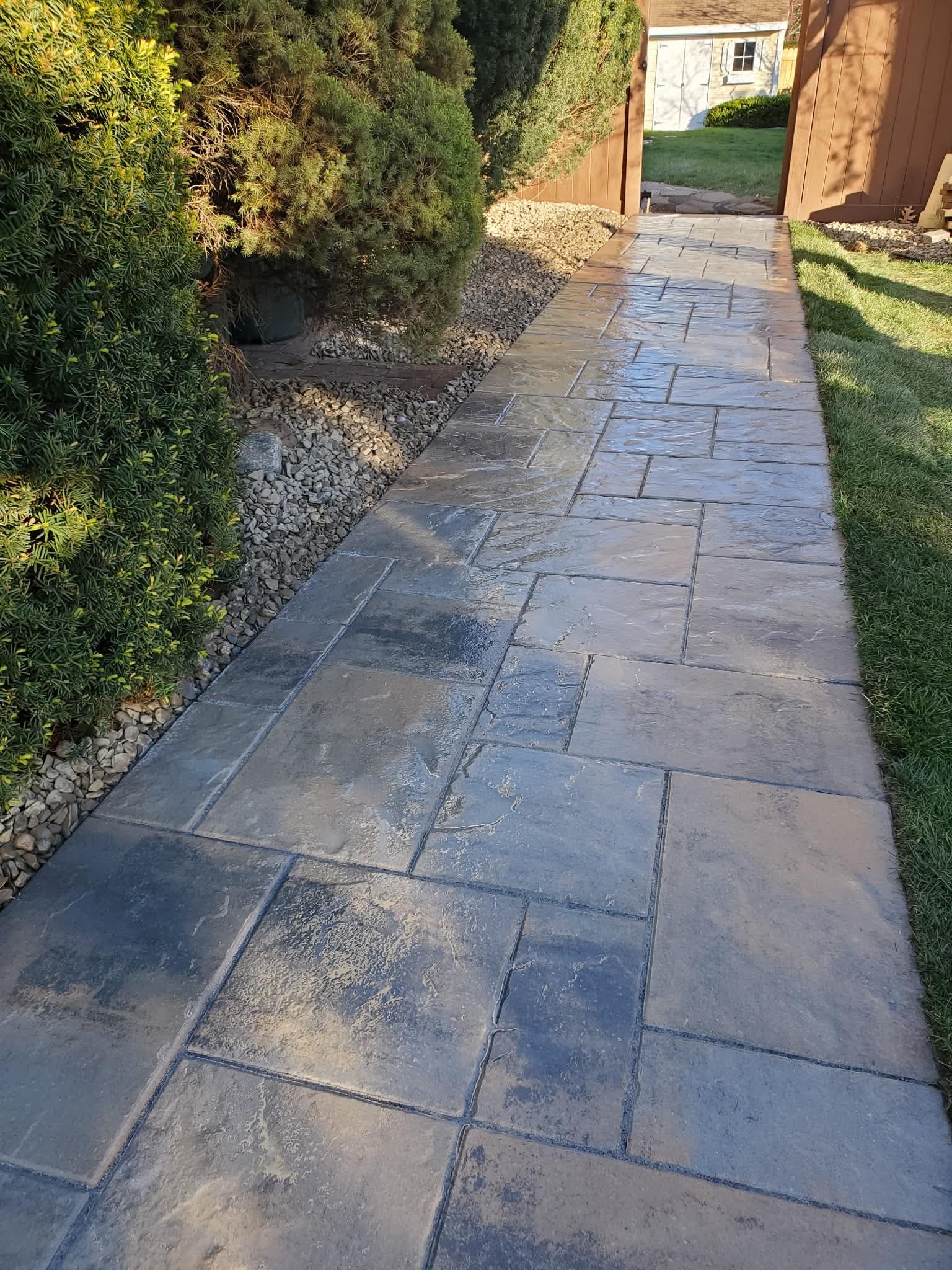 Slate walkway